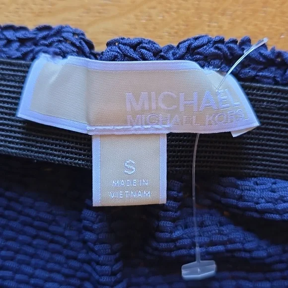 MICHAEL Michael Kors, Color-block Multi-Textured Top, Navy & Maroon, EUC, S - Picture 3 of 14
